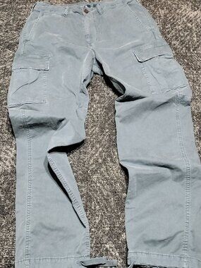 American Eagle Pants Men's Flex 34x34 Blue / Gray Jeans Cargo Straight Leg NWOT